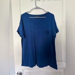 Blue miholl v neck tee